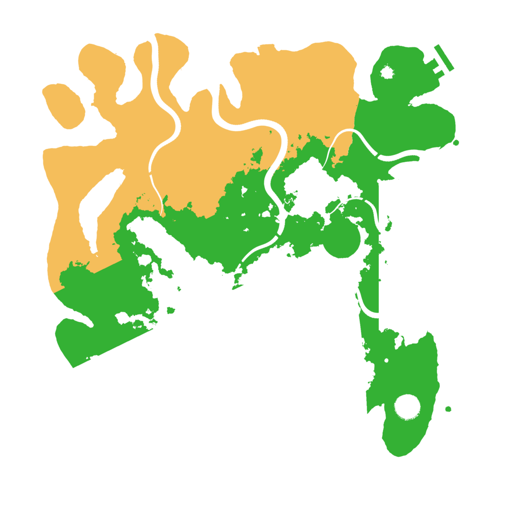 Biome Rust Map: Procedural Map, Size: 3500, Seed: 1038791170