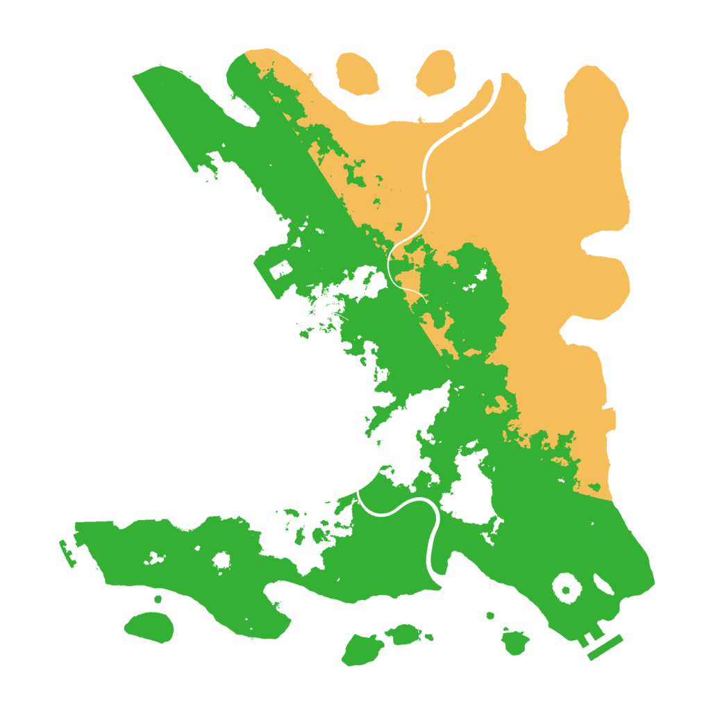 Biome Rust Map: Procedural Map, Size: 3700, Seed: 726605