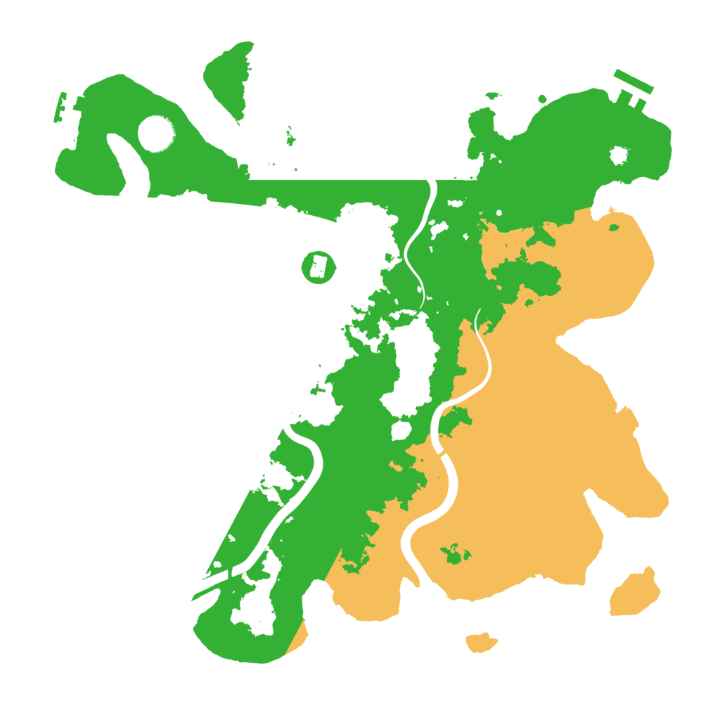 Biome Rust Map: Procedural Map, Size: 3500, Seed: 2283422