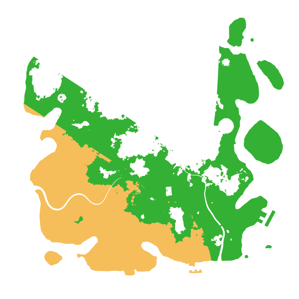 Biome Rust Map: Procedural Map, Size: 3500, Seed: 318996