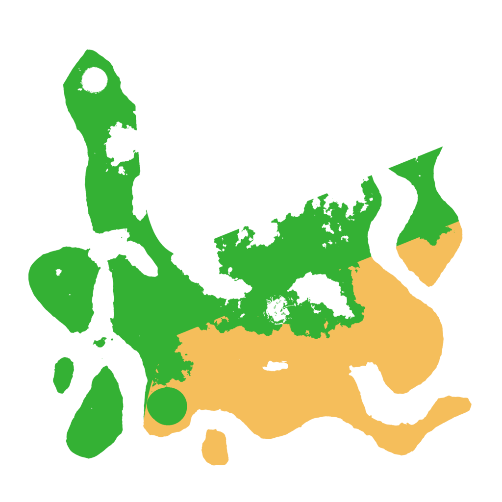 Biome Rust Map: Barren, Size: 3500, Seed: 6133865