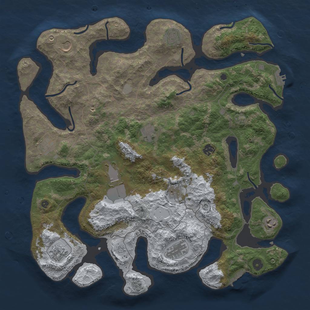 Rust Map: Procedural Map, Size: 4250, Seed: 115022001, 20 Monuments