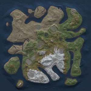 Thumbnail Rust Map: Procedural Map, Size: 3850, Seed: 1625167321, 20 Monuments