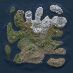 Thumbnail Rust Map: Procedural Map, Size: 3500, Seed: 3448218, 18 Monuments