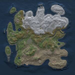 Thumbnail Rust Map: Procedural Map, Size: 3500, Seed: 3448218, 12 Monuments