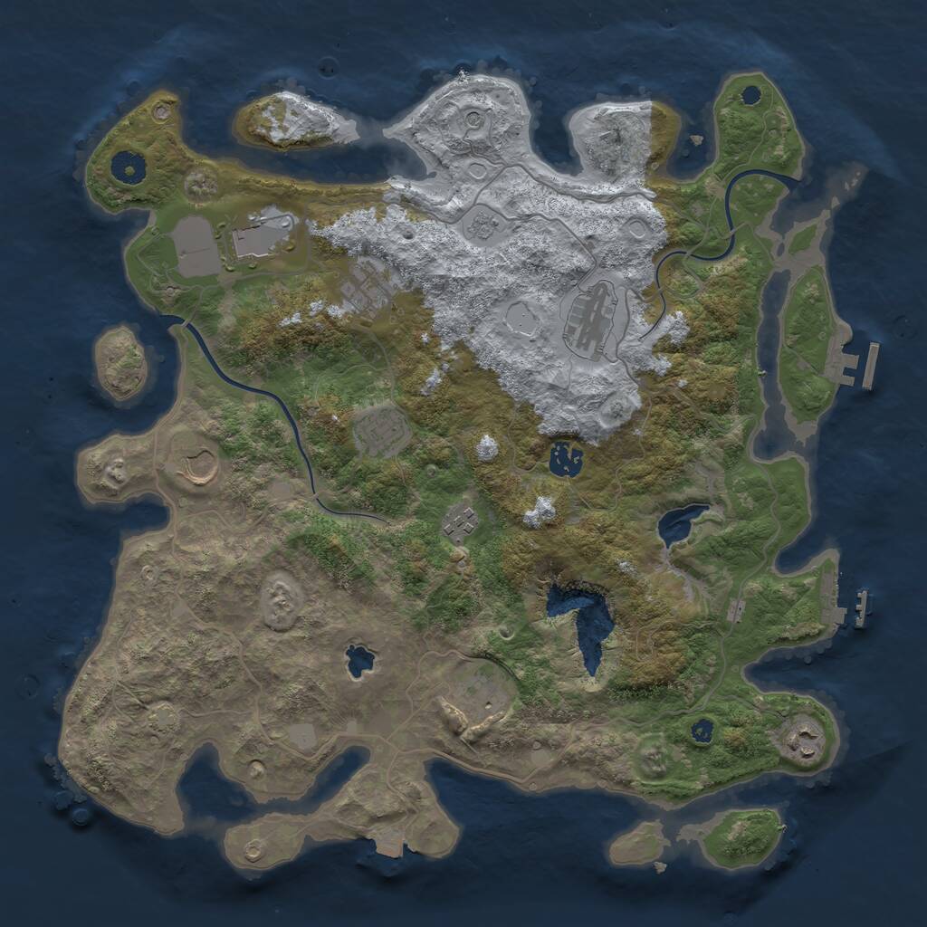 Rust Map: Procedural Map, Size: 4000, Seed: 1978475469, 15 Monuments