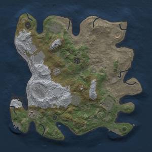 Thumbnail Rust Map: Procedural Map, Size: 3500, Seed: 2389, 17 Monuments