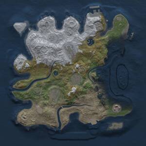 Thumbnail Rust Map: Procedural Map, Size: 3000, Seed: 648252, 12 Monuments