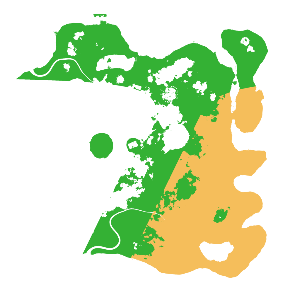 Biome Rust Map: Procedural Map, Size: 3500, Seed: 291579