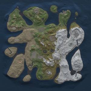 Thumbnail Rust Map: Procedural Map, Size: 3550, Seed: 957701, 19 Monuments