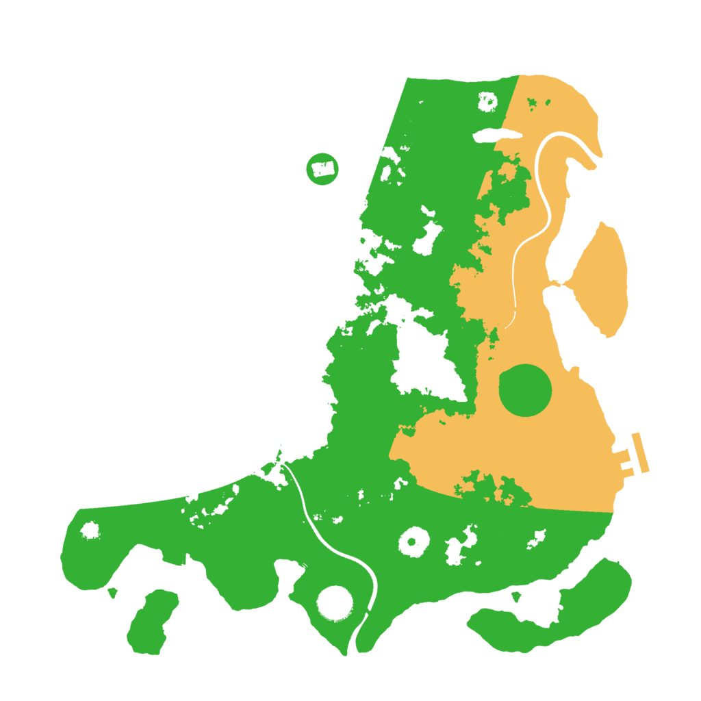 Biome Rust Map: Procedural Map, Size: 3500, Seed: 3298497