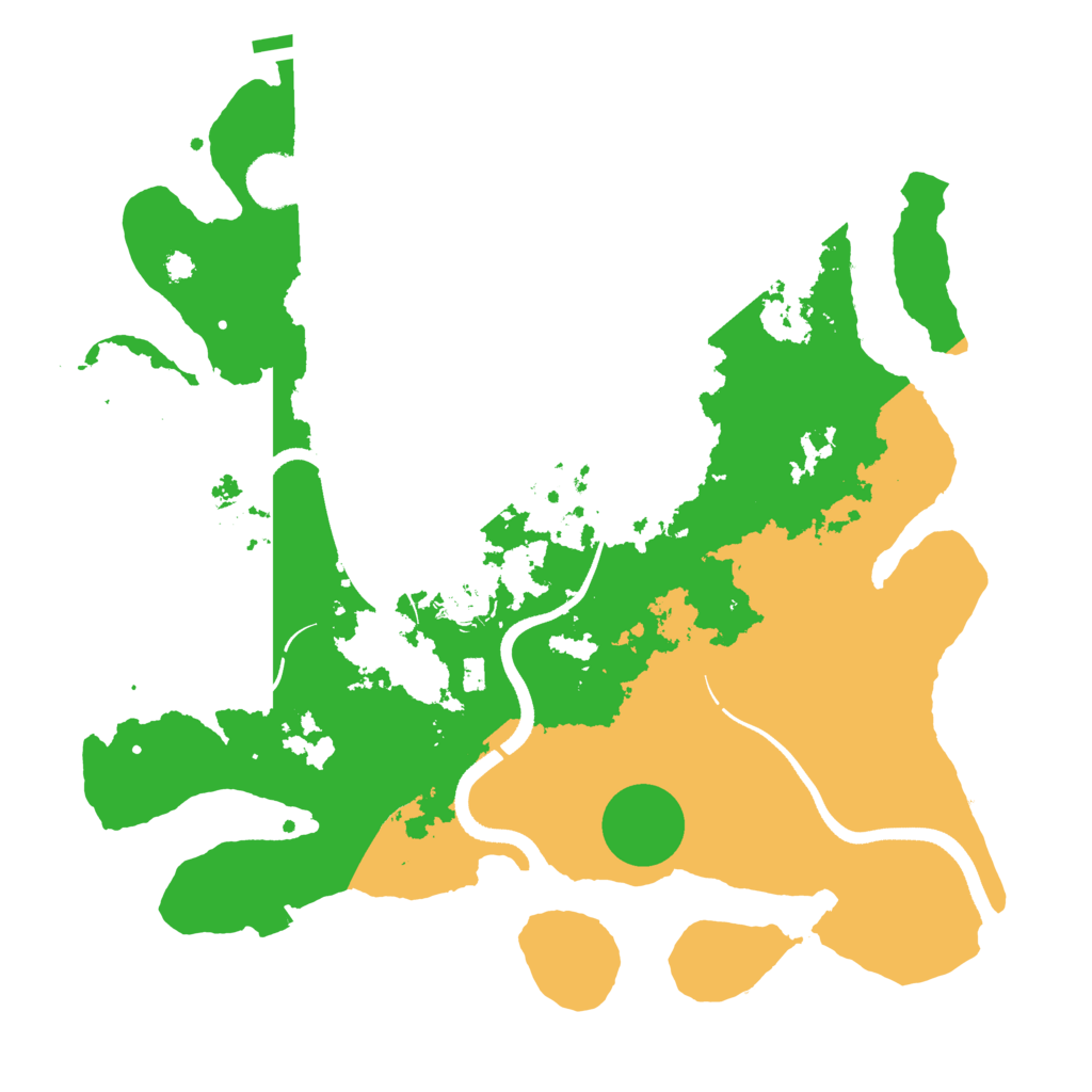 Biome Rust Map: Procedural Map, Size: 3500, Seed: 68573587