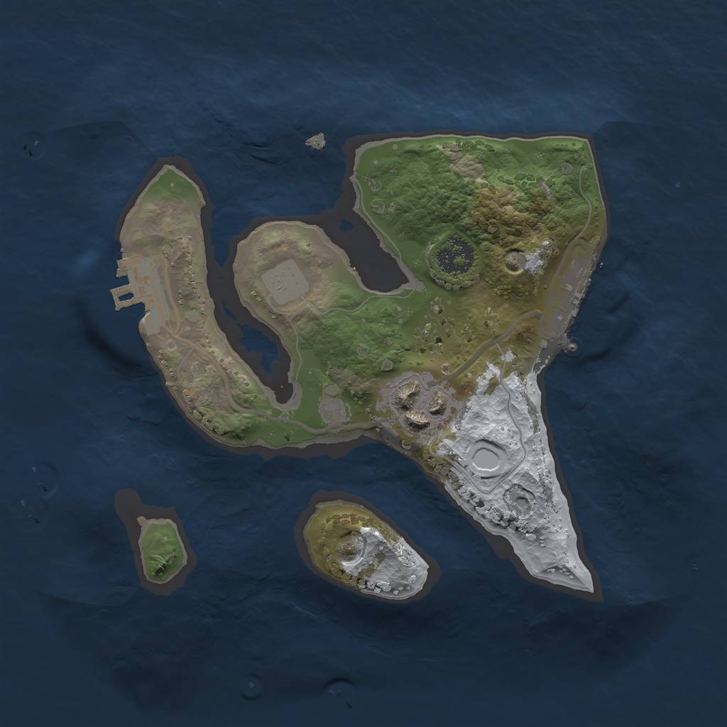 Rust Map: Procedural Map, Size: 2000, Seed: 15412412, 8 Monuments