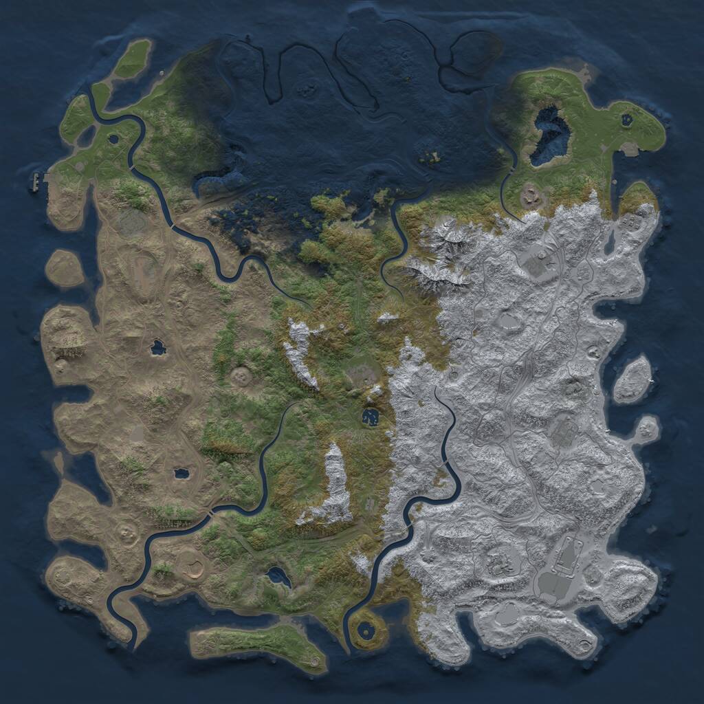 Rust Map: Procedural Map, Size: 6000, Seed: 38217402, 17 Monuments