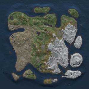 Thumbnail Rust Map: Procedural Map, Size: 3600, Seed: 87, 17 Monuments