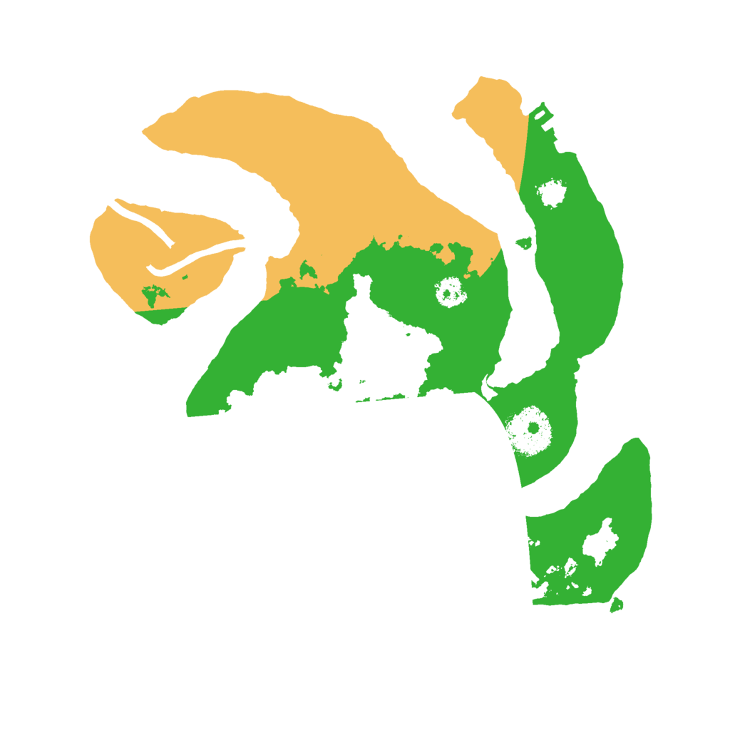 Biome Rust Map: Procedural Map, Size: 2500, Seed: 1054