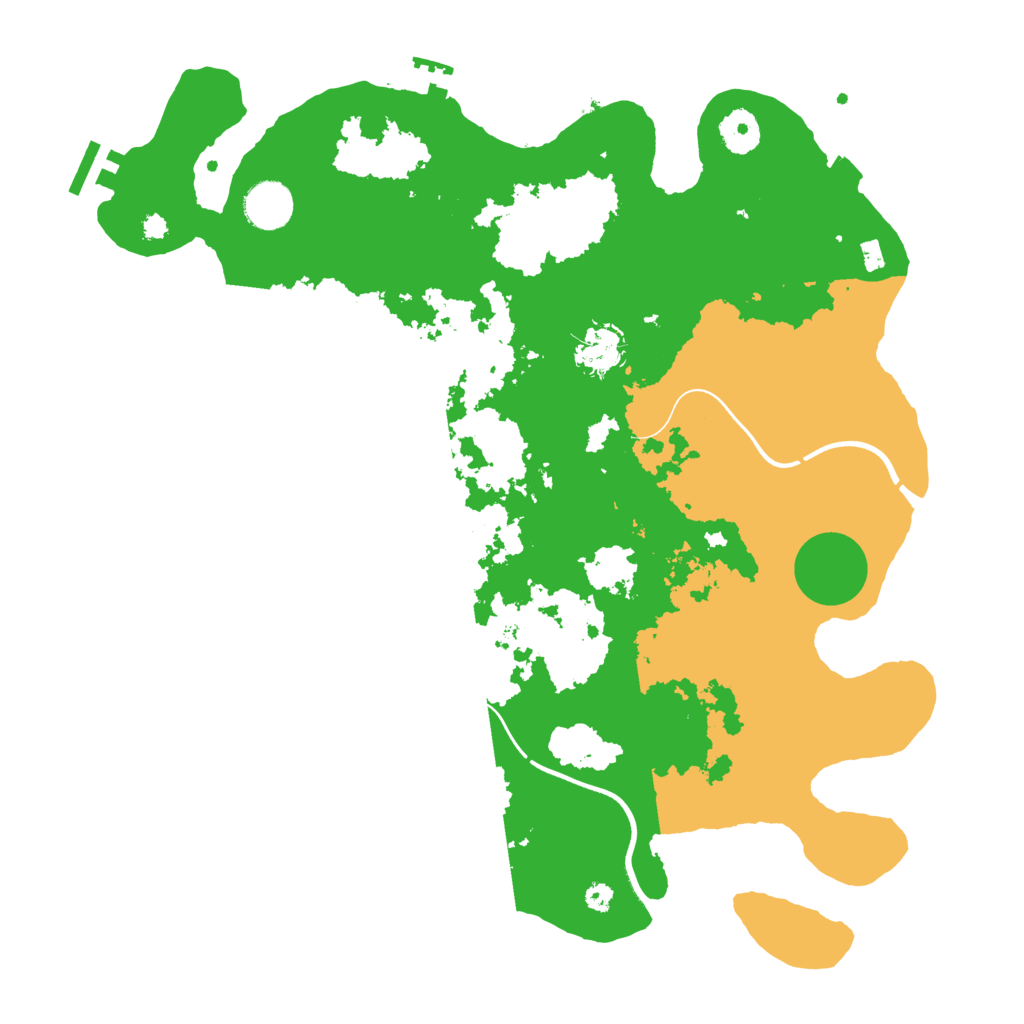 Biome Rust Map: Procedural Map, Size: 3700, Seed: 448446