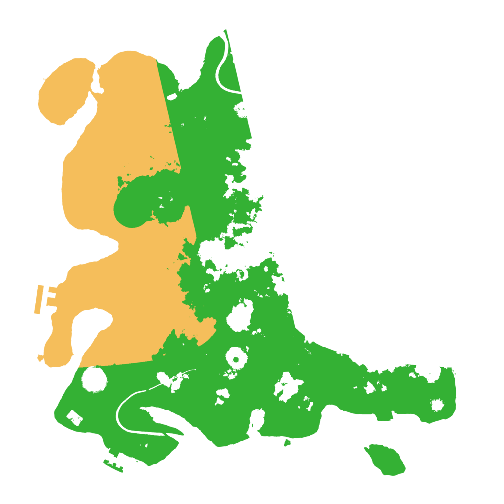 Biome Rust Map: Procedural Map, Size: 3600, Seed: 10753119