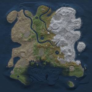 Thumbnail Rust Map: Procedural Map, Size: 3600, Seed: 10753119, 15 Monuments