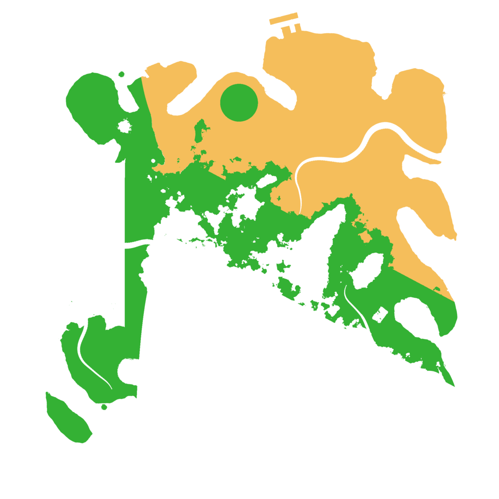 Biome Rust Map: Procedural Map, Size: 3500, Seed: 4843107