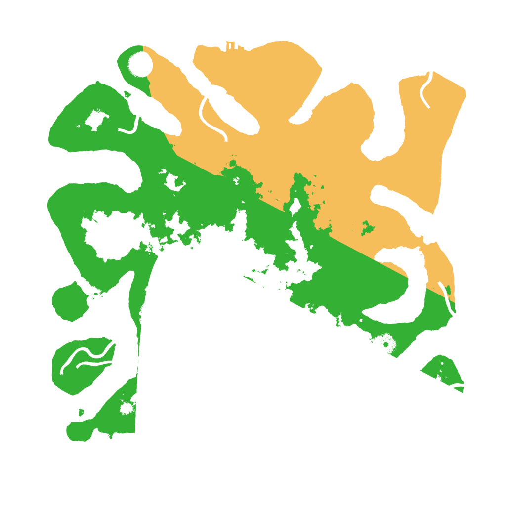 Biome Rust Map: Procedural Map, Size: 3700, Seed: 34524