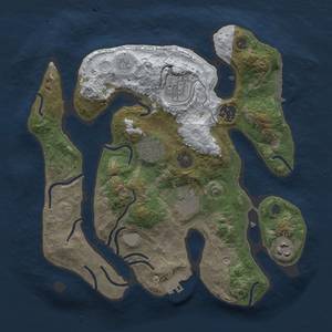 Thumbnail Rust Map: Procedural Map, Size: 3000, Seed: 15698, 14 Monuments