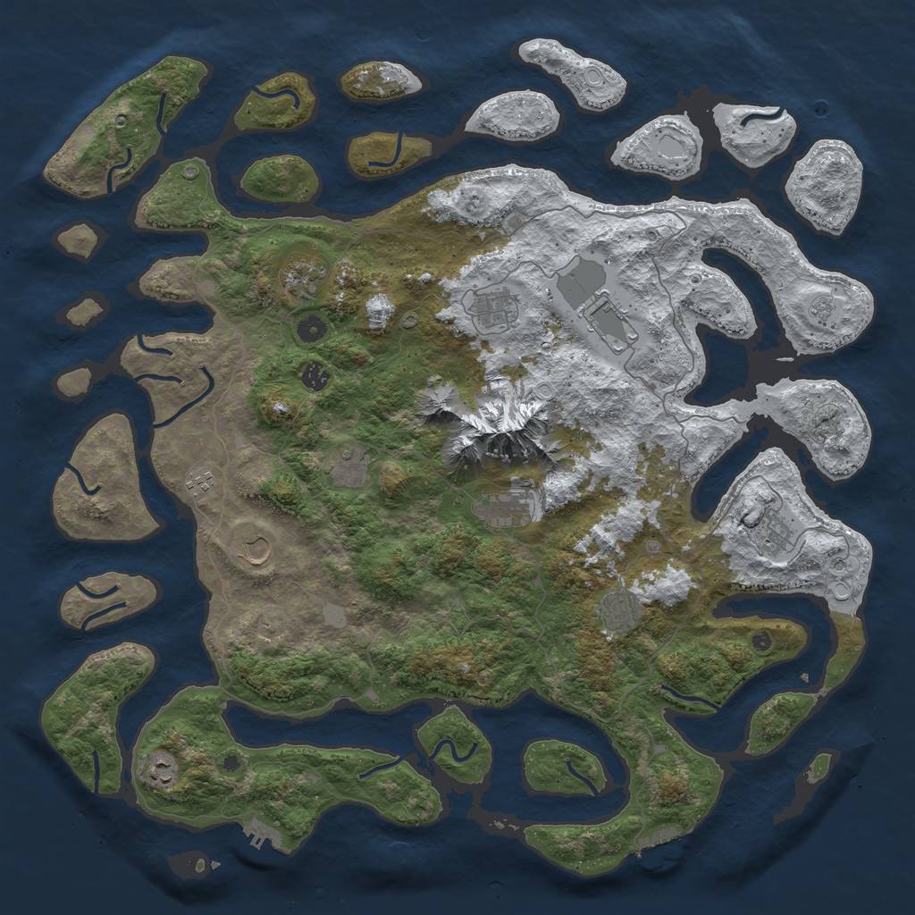 Rust Map: Procedural Map, Size: 5000, Seed: 13482967, 20 Monuments