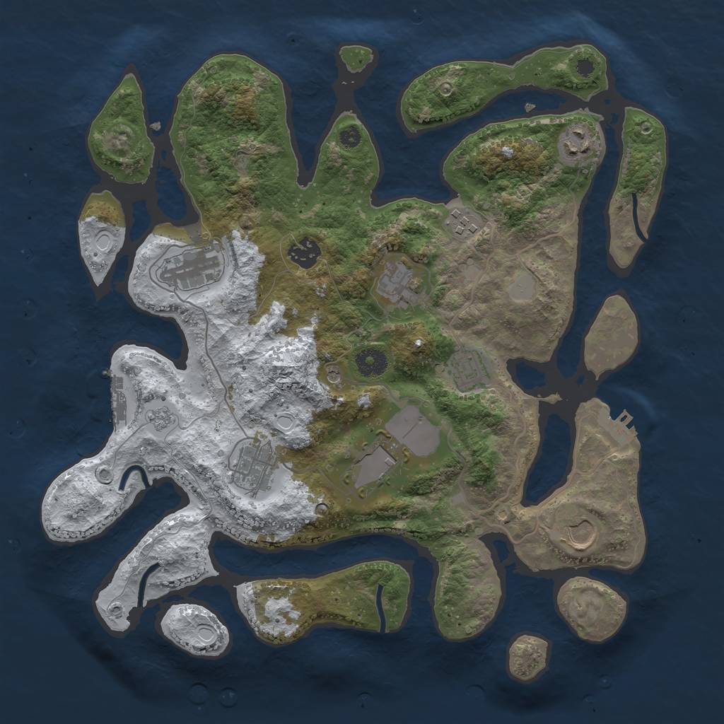 Rust Map: Procedural Map, Size: 3600, Seed: 19032022, 18 Monuments