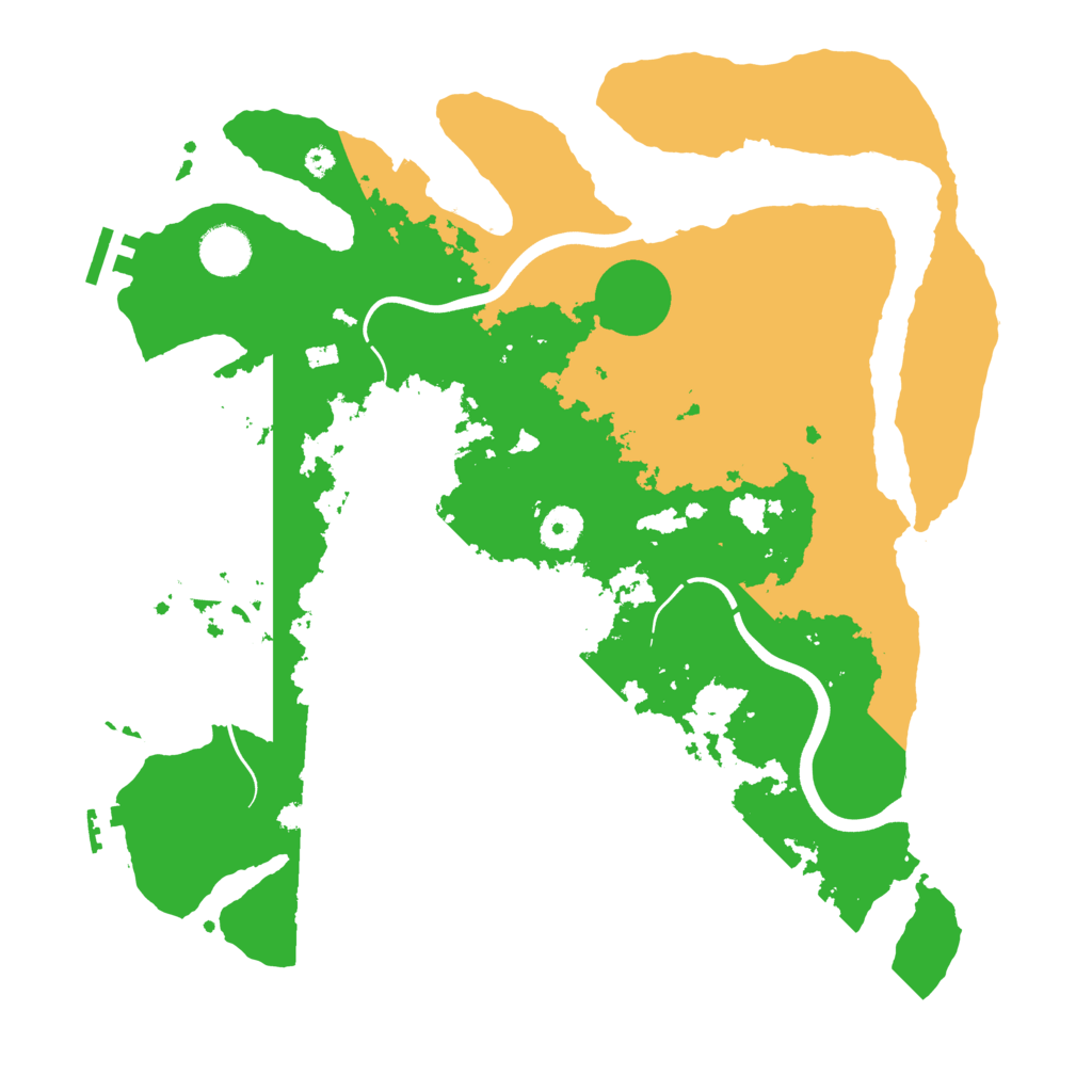 Biome Rust Map: Procedural Map, Size: 3800, Seed: 1990905