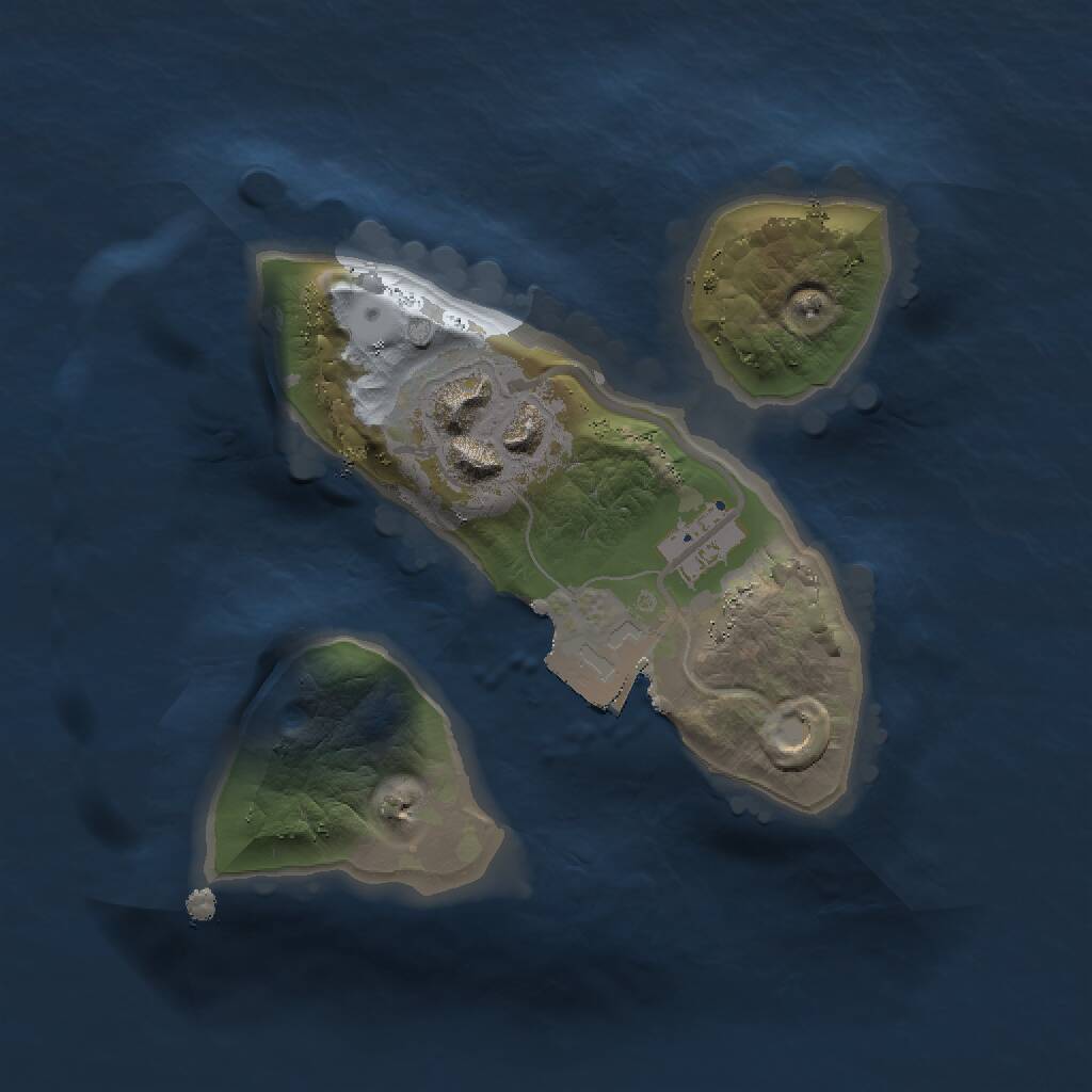 Rust Map: Procedural Map, Size: 1400, Seed: 886, 2 Monuments