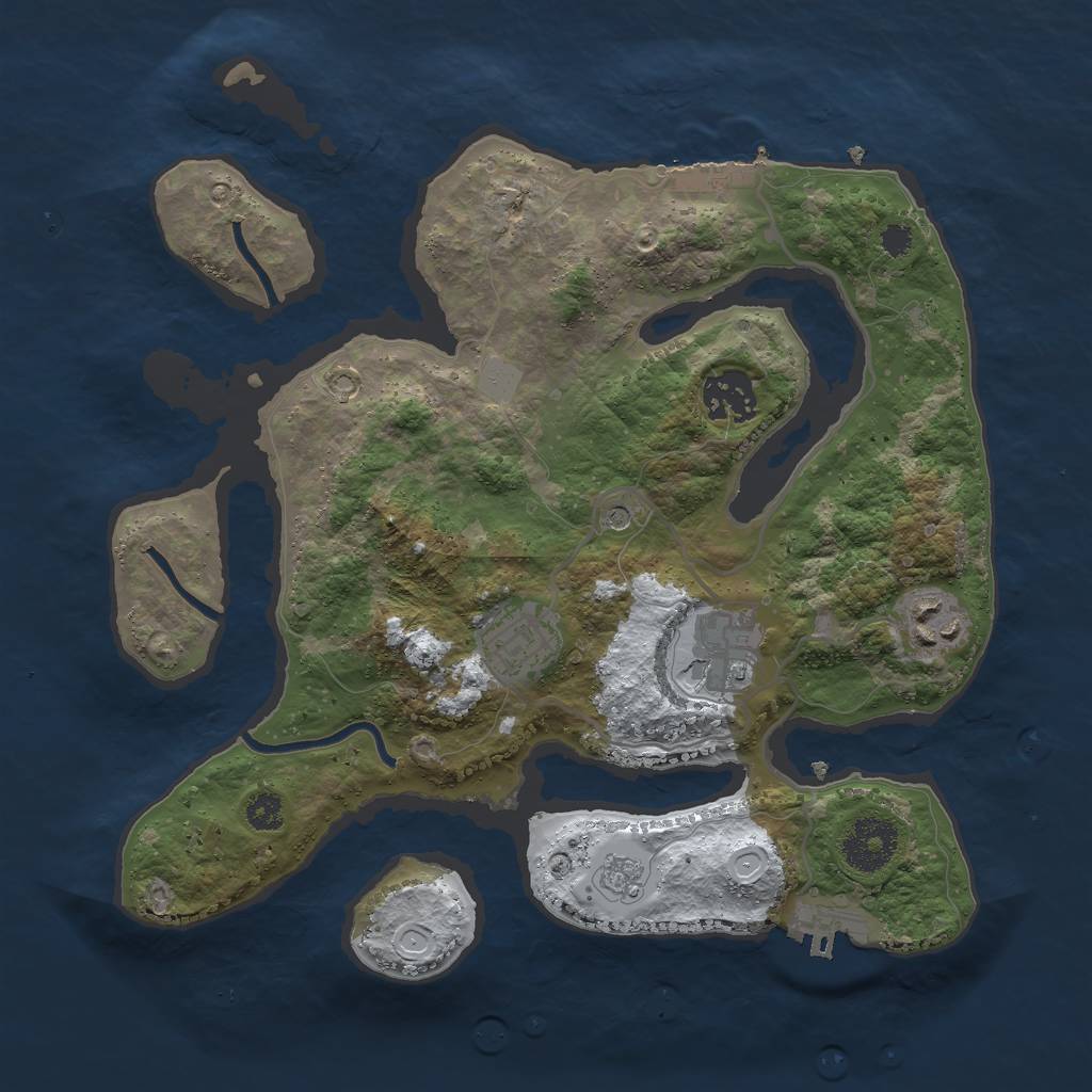 Rust Map: Procedural Map, Size: 3000, Seed: 1661586846, 13 Monuments