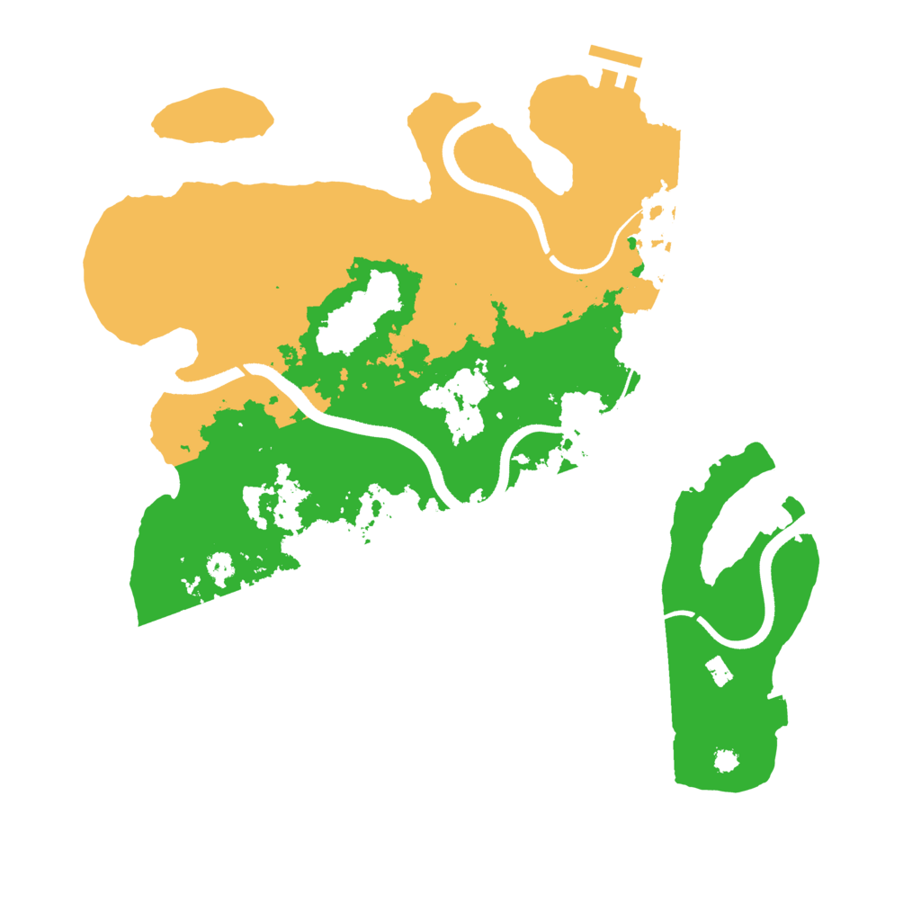 Biome Rust Map: Procedural Map, Size: 3500, Seed: 5971274