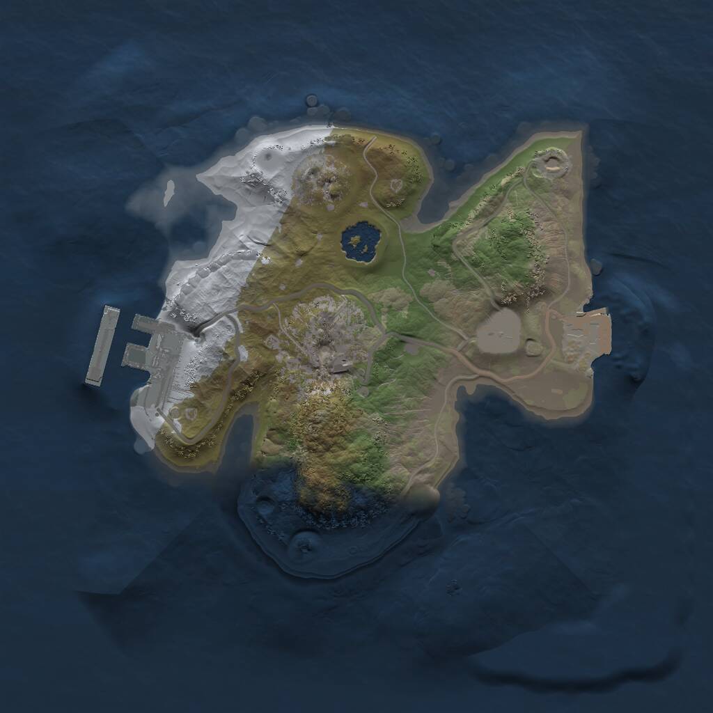 Rust Map: Procedural Map, Size: 1800, Seed: 8, 2 Monuments