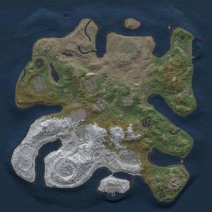 Thumbnail Rust Map: Procedural Map, Size: 3500, Seed: 2851645, 19 Monuments