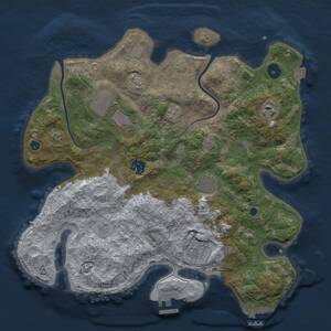 Thumbnail Rust Map: Procedural Map, Size: 3500, Seed: 2851645, 12 Monuments