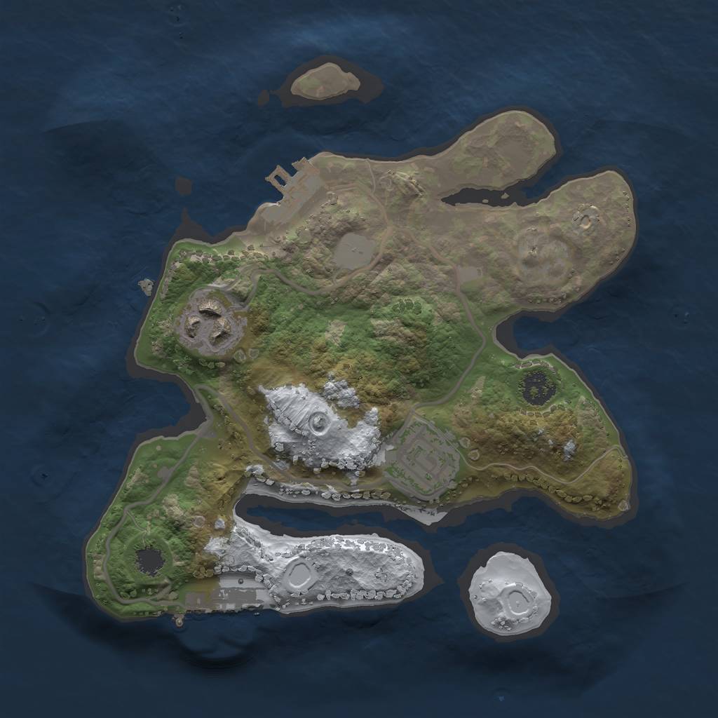 Rust Map: Procedural Map, Size: 2200, Seed: 660630036, 9 Monuments