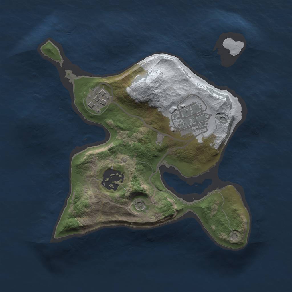 Rust Map: Barren, Size: 2000, Seed: 333, 6 Monuments