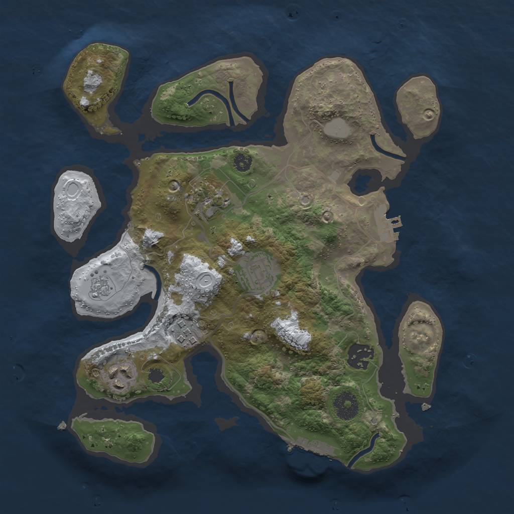 Rust Map: Procedural Map, Size: 2900, Seed: 353725, 13 Monuments