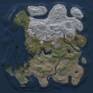 Thumbnail Rust Map: Procedural Map, Size: 4000, Seed: 600, 15 Monuments