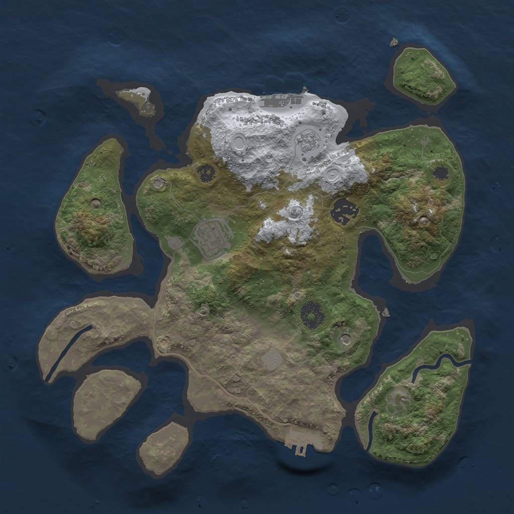 Rust Map: Procedural Map, Size: 3000, Seed: 1684536315, 11 Monuments