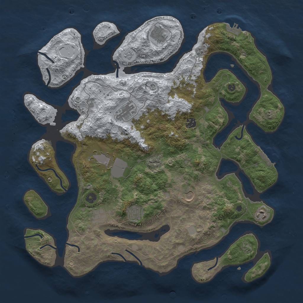 Rust Map: Procedural Map, Size: 4250, Seed: 967, 18 Monuments