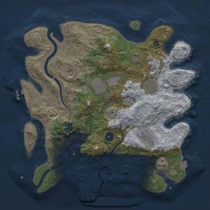 Thumbnail Rust Map: Procedural Map, Size: 3500, Seed: 3238314, 14 Monuments