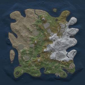 Thumbnail Rust Map: Procedural Map, Size: 3500, Seed: 3238314, 19 Monuments