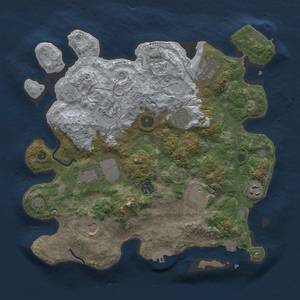 Thumbnail Rust Map: Procedural Map, Size: 3500, Seed: 648252, 16 Monuments