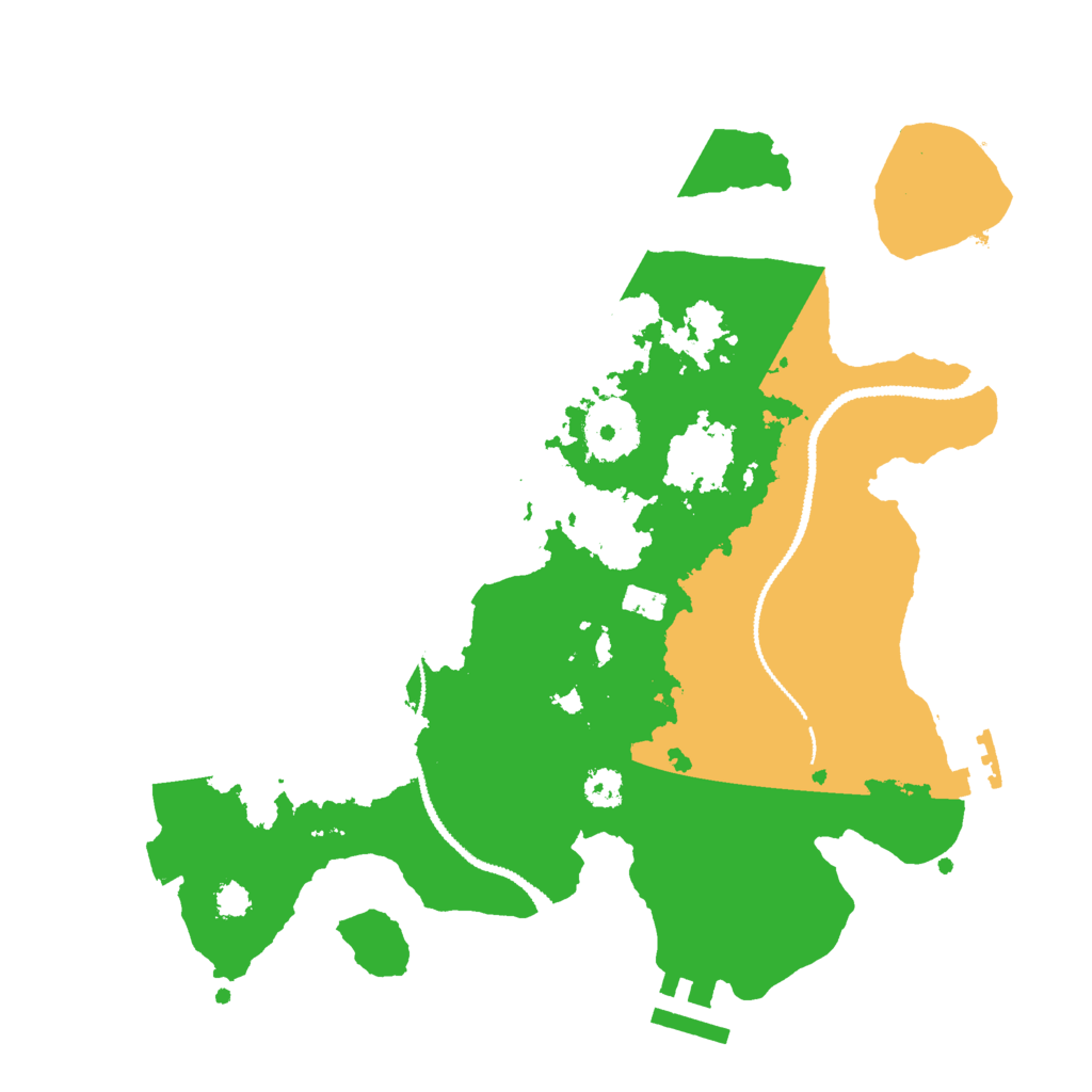 Biome Rust Map: Procedural Map, Size: 2800, Seed: 55615