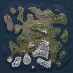 Thumbnail Rust Map: Procedural Map, Size: 3600, Seed: 21903, 16 Monuments