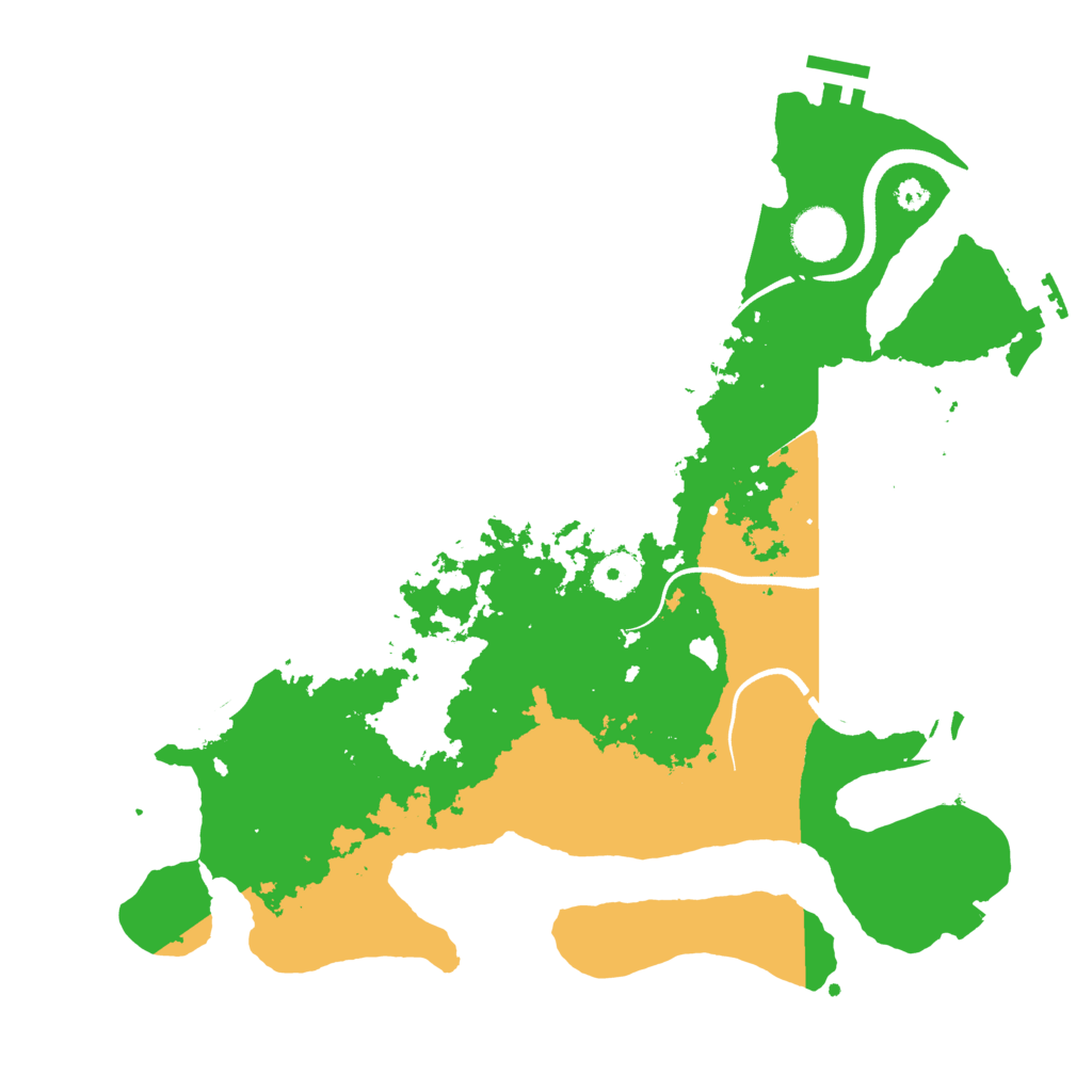 Biome Rust Map: Procedural Map, Size: 3500, Seed: 3168982