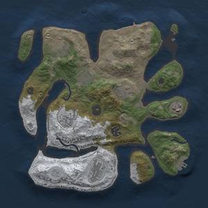 Thumbnail Rust Map: Procedural Map, Size: 3000, Seed: 771510691, 16 Monuments