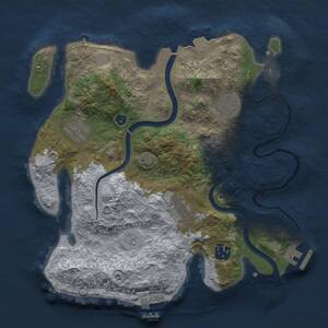 Thumbnail Rust Map: Procedural Map, Size: 3000, Seed: 771510691, 11 Monuments
