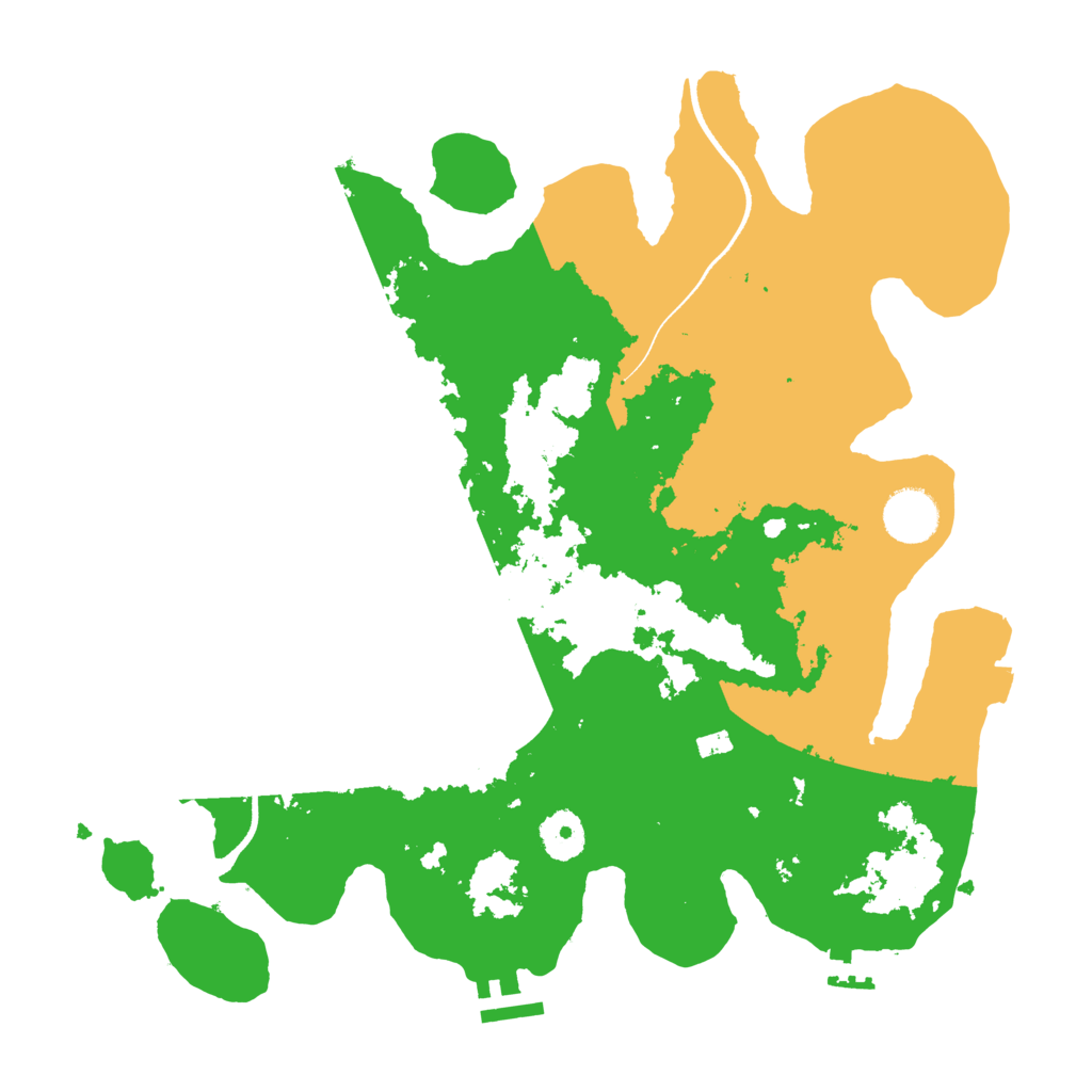Biome Rust Map: Procedural Map, Size: 3500, Seed: 49723